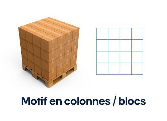 Motif de palette en colonnes/blocs