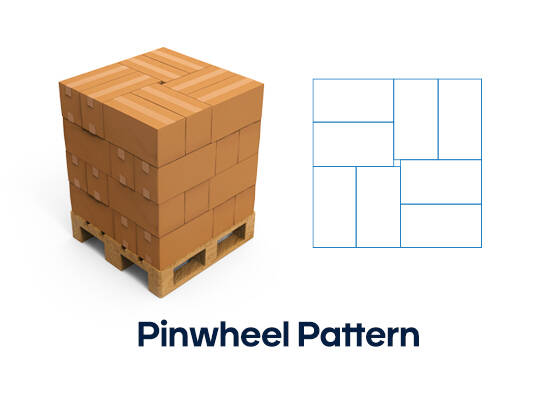 Pinwheel pallet pettern