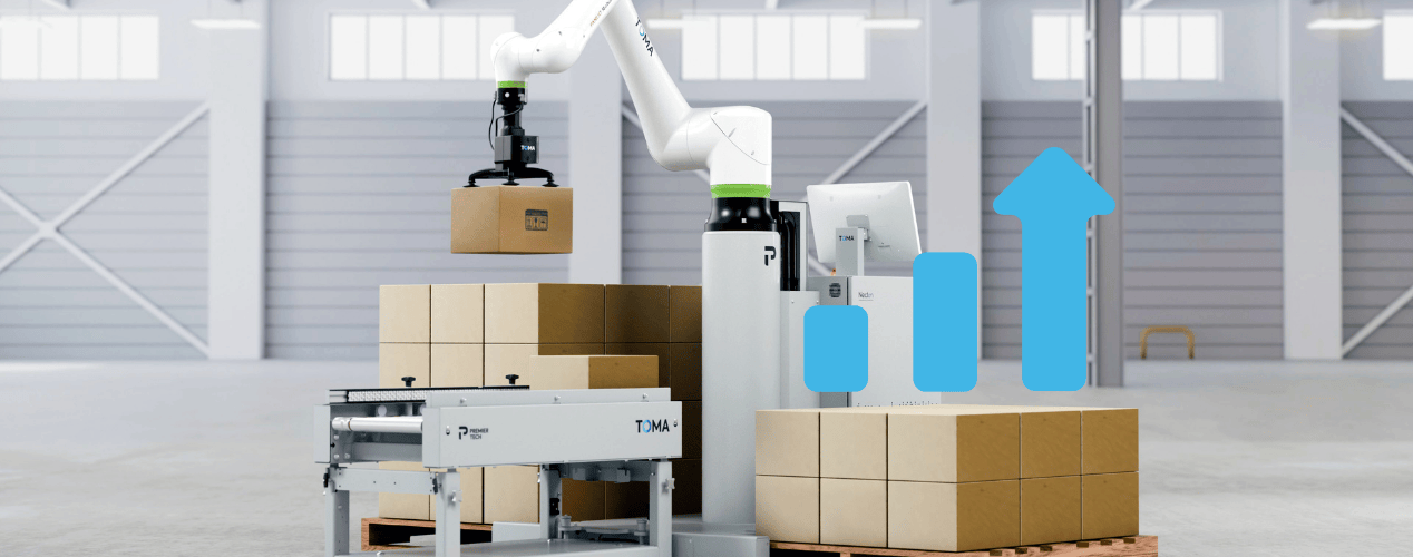 TOMAMC PAL-0830 with a bar chart diagram, illustrating increased return on investment (ROI).